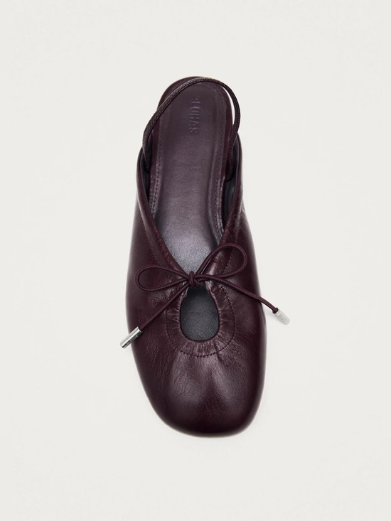 ALOHAS Shoes - Alohas OLI RIFT BURGUNDY LEATHER BALLET FLATS size 39